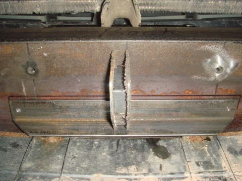 1996 Ford Bronco - Custom steel bumper fabrication in progress, showing raw metal and mounting points.