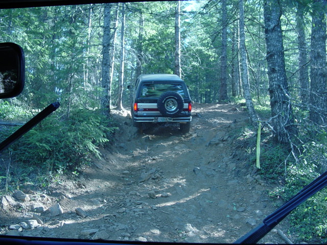 And off we go up the trail