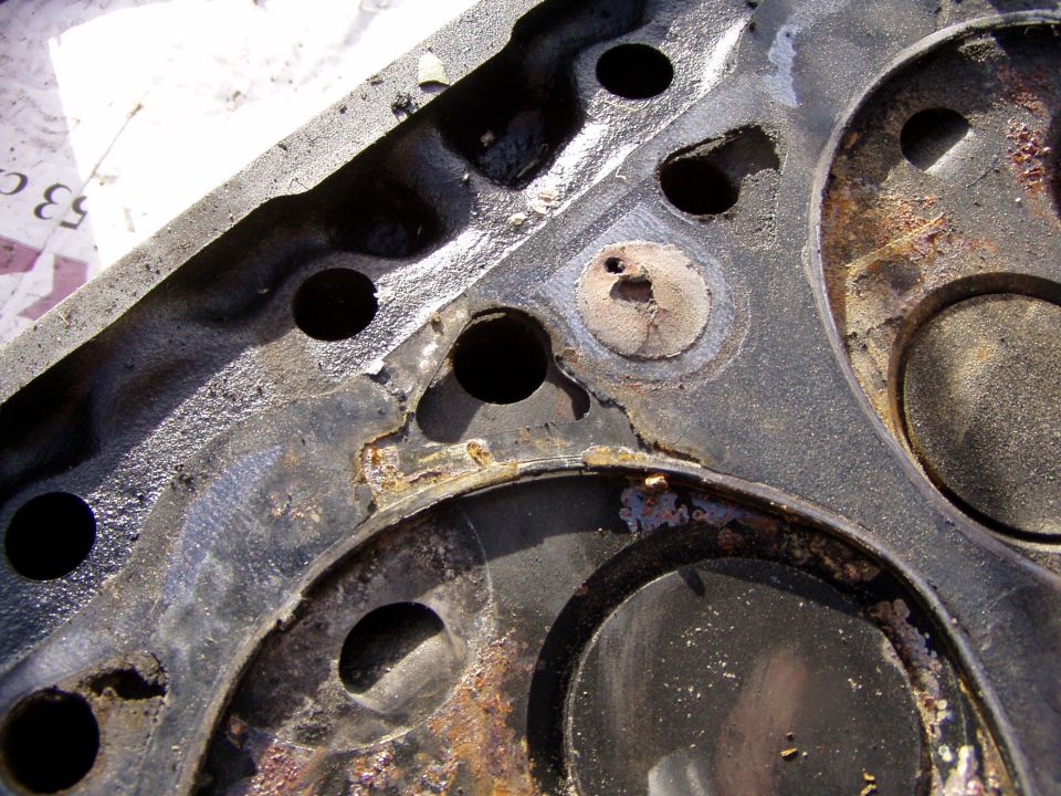 Close up of blown Gasket
