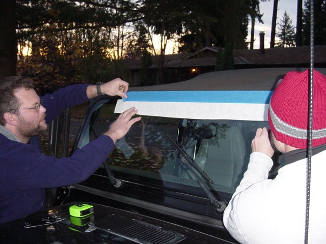The proper way to install a Windsheild sticker