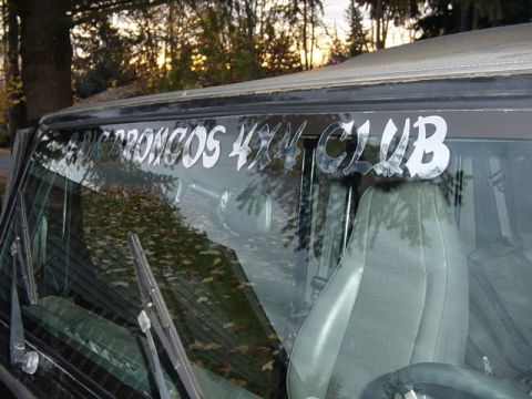 1989 Ford Bronco - Another shot of the sticker