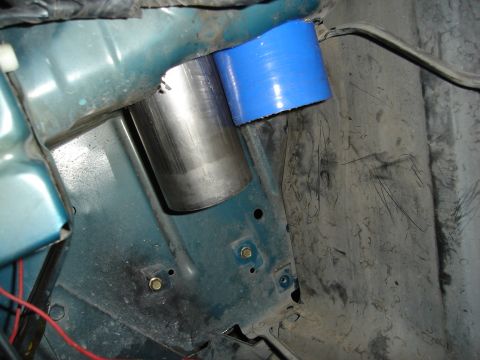 1995 Mazda MX-6 - Custom piping and silicone coupler installed in an engine bay.