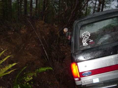 1989 Ford Bronco - Big ass tree root