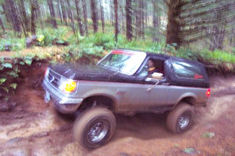 1989 Ford Bronco - Here I am coming up Canopener (photo by Alvie S.)