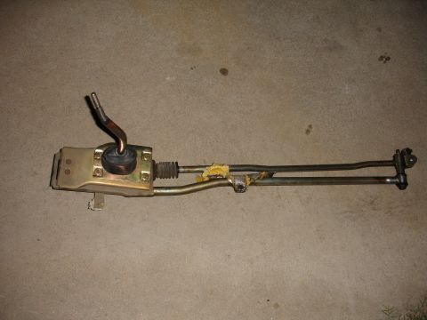 1993 Ford Taurus - Manual transmission shift linkage assembly, likely for an older vehicle.