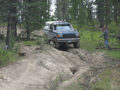1995 Ford Bronco - A 1995 Ford Bronco tackles a challenging off-road trail during the Rocky Mountain Bronco Rally in 2007.