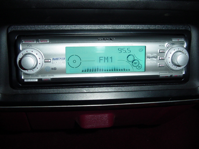 Stereo with the display on