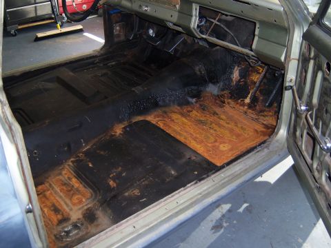 1967 Ford Ranchero - just alittle surface rust on this side from the heater core that leaked for like 6 monthes when I first got this Ranchero in 2002