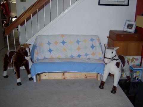 1967 Ford Ranchero - ok i found a place for the seat (temporarily).. all i did was make a box for it to sit in so the bolts dont tear up the house carpet of kids