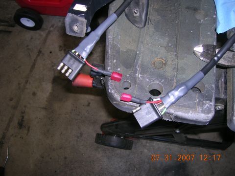 1996 Ford Bronco - Close-up of electrical connectors and wiring, with a timestamp of 07.31.2007 12:17.