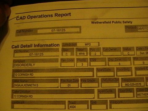 1990 Ford Bronco - Document shows a CAD Operations Report with call number 07-16125 and SuperMotors logo.