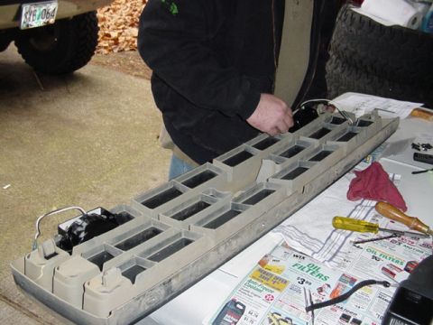 1989 Ford Bronco - Bolting the lights to the brackets