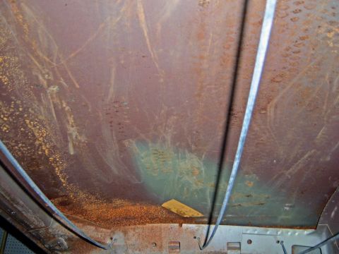 1967 Ford Ranchero - pass side at windshield and A-pillar is the worst of the room - again its only surface and some pitting.... no prob (yeah right - this whol…