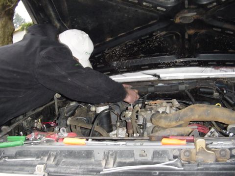 1989 Ford Bronco - Tying the wires up and out of the way