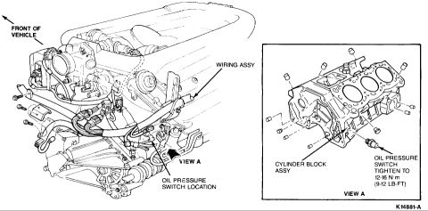 1993 Ford Taurus - This diagram illustrates various engine parts and their assembly, with detailed labels for identification.