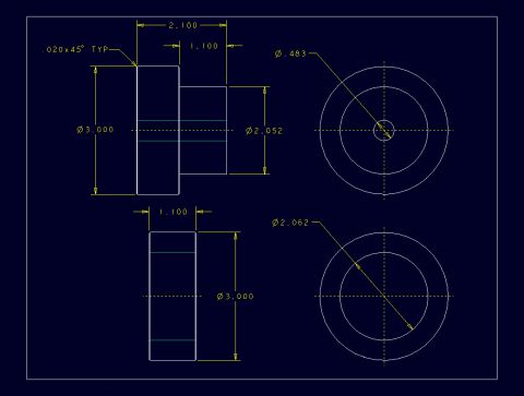 1993 Ford Taurus - A technical diagram displays various measurements and circular components, likely a blueprint for a part.