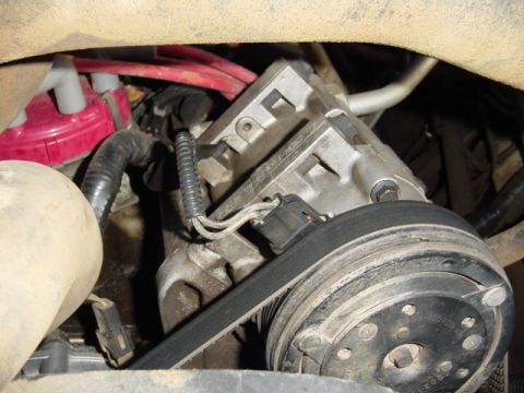 1989 Ford Bronco - This is the A/C compressor on an 89