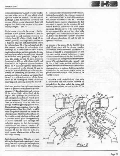 1993 Ford Taurus - Patent document detailing the Yamaha SHO engine, likely from a Ford Taurus.