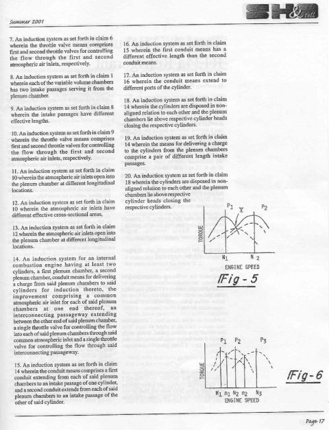 1993 Ford Taurus - Patent document detailing the Yamaha SHO engine, likely from a Ford Taurus.