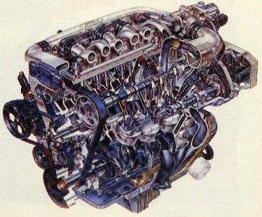 1993 Ford Taurus - Detailed diagram of a V6 engine, likely from a Ford vehicle.