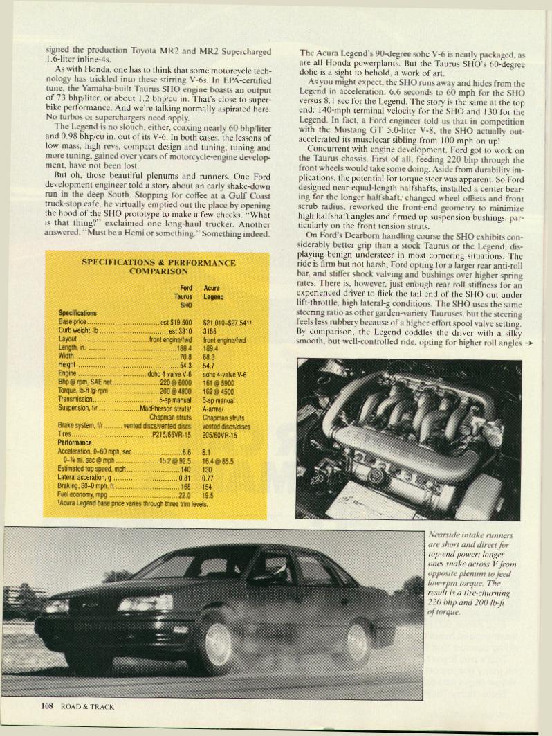 Black 1993 Ford Taurus SHO sedan driving on a track, kicking up dust