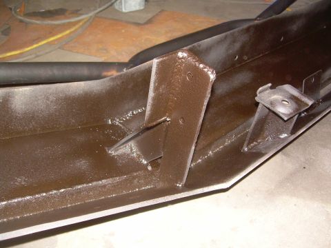 1993 Toyota 4Runner - Close-up view of a custom front bumper, showing its construction and mounting hardware.
