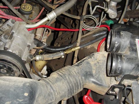 1989 Ford Bronco - When we started the truck, it was spraying goo, so we hooked this up