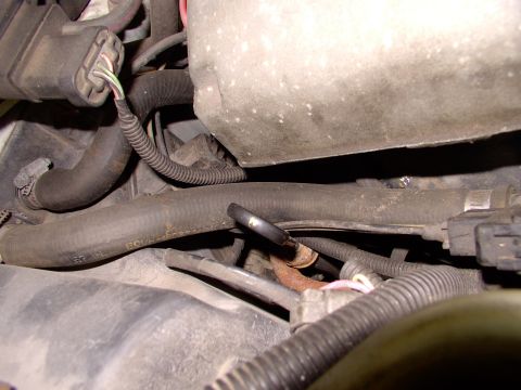 1990 Lincoln Town Car - Pretty convoluted set of 90 degree hose turns to get the heater fed from the pipes running across/over and under the intake.