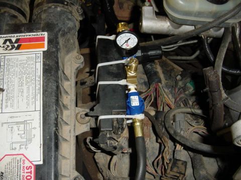 1989 Ford Bronco - I just zip-tied the assembly to this thingy, seems to be pretty solid, may change it later, or not??