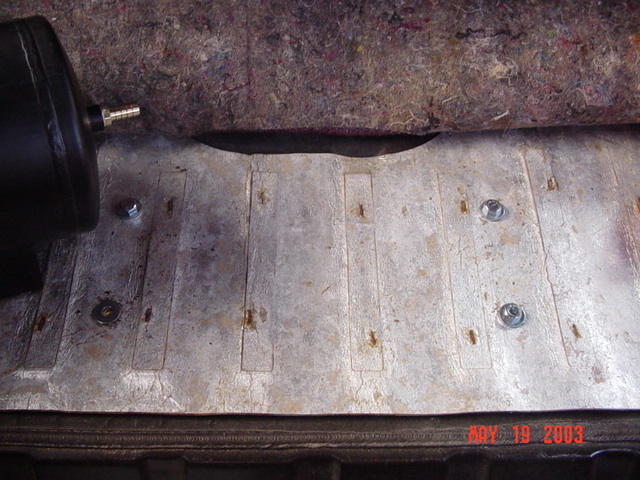 Bolt heads on the inside