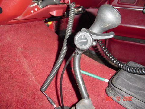 1989 Ford Bronco - The first step was putting the lever onto the transfer case shifter, had to use some rubber hose so the clamp would tighten up.