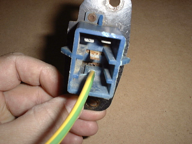 You can see the lower connector tap broke off. The resulting short/open from vibration caused the lower part of the plug to suffer a meltdown; it was a bitch getting it out of the socket.