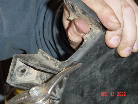1989 Ford Bronco - Just a notch to clear the cable