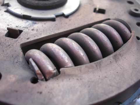 1992 Ford Taurus - A close-up view of the springs within a clutch pressure plate.