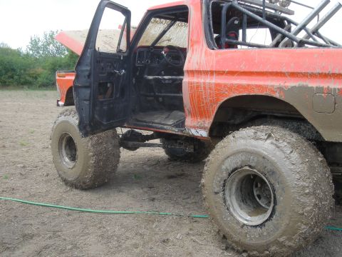 1979 Ford F-250 - This heavily modified 1979 Ford F-250 is covered in mud, ready for off-road action.