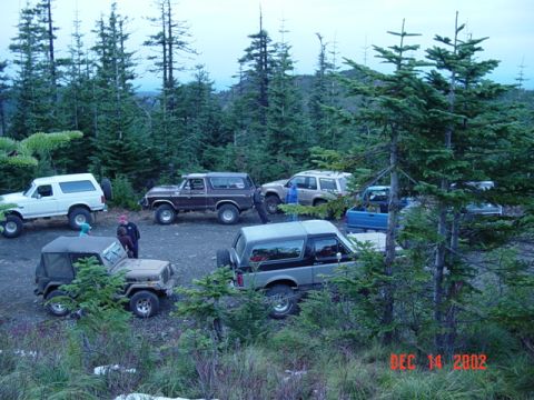 1989 Ford Bronco - The B.S. spot where we found some snow