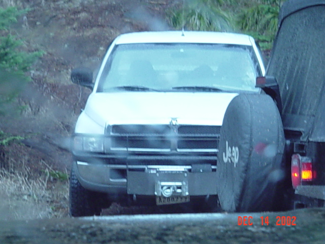 Ranger guy watching the mud puddle on the way back by