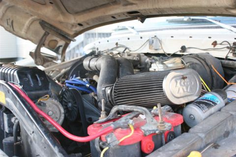 1978 Ford Bronco - Close-up view of an engine bay, showing various components and wiring.