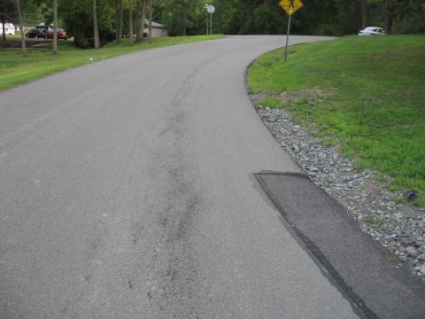 1992 Ford Crown Victoria - A road winds through a grassy area with trees and several vehicles visible.