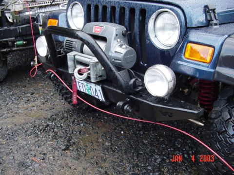 1989 Ford Bronco - Thats the new Warn winch on their bumper/winch mount/hoop