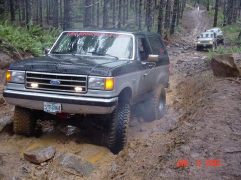 1989 Ford Bronco - Smoked the tires a little bit