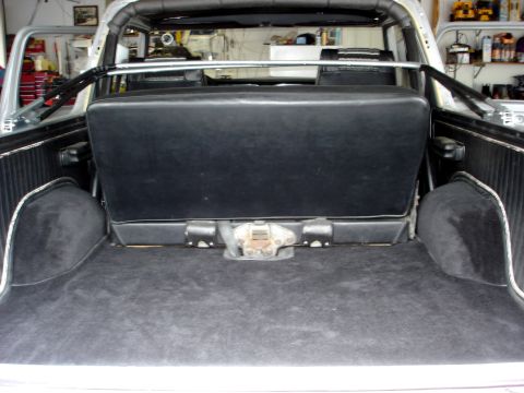 1979 Ford Bronco - Rear cargo area of a Ford Bronco, likely from the late 1970s.