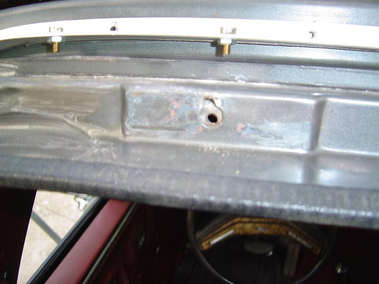 These holes are striped and must be repaired before attaching/making the rail to hard top mount brackets.