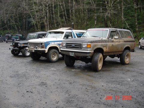 1989 Ford Bronco - The 3 of us that showed up today for some wheelin