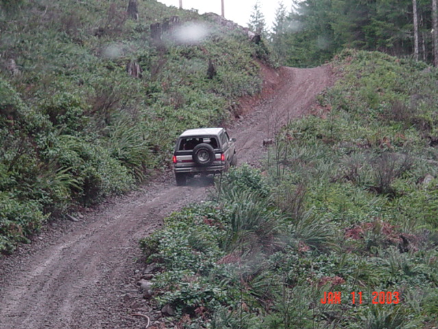 Up one of the powerline trails