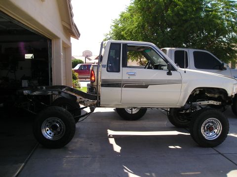 1986 Toyota Hilux - main hoop bent and mounted. believe it or not its a 5hour bend