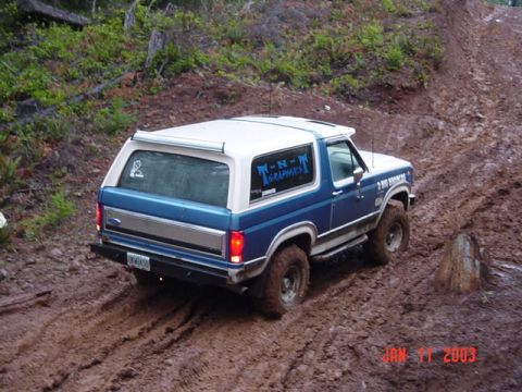 1989 Ford Bronco - Back down the hill