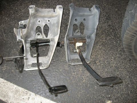 1989 Ford F-250 - New and old pedals.