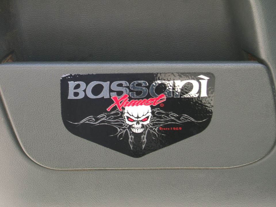 Bassani Exhaust sticker with skull graphic and 'Since 1969'