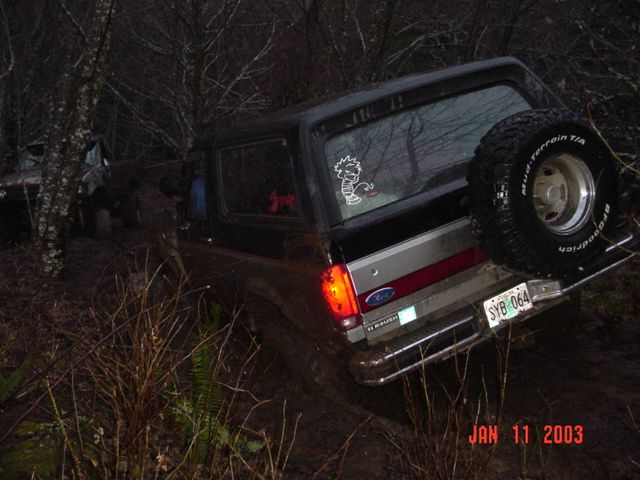 A toyota came to the rescue...With dual spools he was able to climb the trail to where I was and hook to me with his winch while Todd pulled sideways with his winch to keep me out of the side